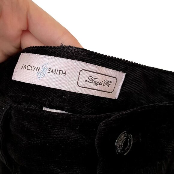 Jaclyn Smith angel fit black trousers comfortable corduroy style pants - Picture 4 of 6